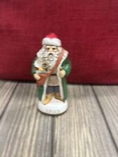Vtg Christmas Reproductions Inc Memories of Santa 1909 Ornament Green Coat Toys picture