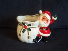 #2 ceramic Santa planter / vase by the HF Co, Japan, hand painted, scarce, nice picture