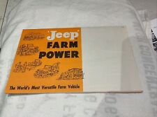 Jeep Farm Power Dealer Brochure Literature Kaiser-Willys picture