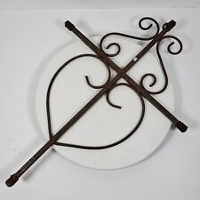 Vintage Large Rusty Wrought Cast Iron Cross Garden Home Wall Decor 25x18