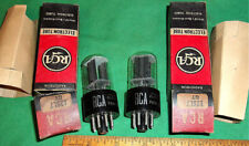 2-RCA 12SN7GT Twin Triode NOS Black Plates Bottom D Getters Same Codes Test GOOD picture
