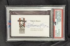 Patrick Wayne son of John Wayne  PSA/DNA Autographed Signed Business Card 🤠 picture