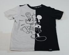 Disney Kids Mickey Mouse Black White Graphic T-Shirt Sz XS picture