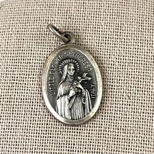 Vintage Catholic Little Flower Saint Therese Religious Medal Marked ITALY picture