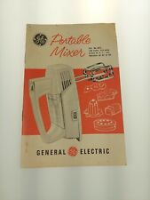 Vintage General Electric GE Portable Mixer Instructions & Recipe Book Booklet picture