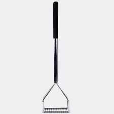 Chrome Plated Square-Faced Potato Masher with Soft Grip Handle, 18