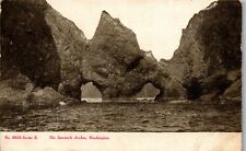 Spectacle Arches at the Point of Arches on the Washington coast, 1907 Vtg SB1 picture
