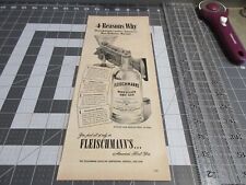 1946 FLEISCHMANN'S DRY GIN - Print Ad - 4 Reasons Why  picture