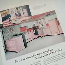 Vintage Hotpoint Tickled Pink Appliances Kitchen Original Magazine Ad picture