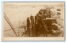 c1920's USS Pittsburgh Admiral Inspection RPPC Photo Unposted Vintage Postcard picture