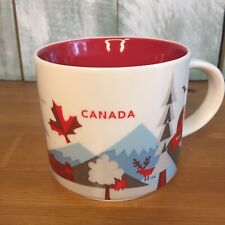 STARBUCKS 2013 Canada Coffee 14oz Mug Cup You Are Here Series Red picture