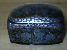 BEAUTIFUL Vintage Italian SUDHA Blue Trinket Box Handmade Hand Painted  picture