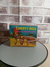 nos Vintage Liberty Bell Salt & Pepper Shakers.  Made in Hong Kong picture