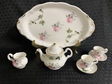 VINTAGE ALLYN NELSON MINATURE TEA SET FOR TWO FINE BONE CHINA ~ Made In England picture
