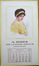 Corvallis, OR 1916 Advertising Calendar/12x21 Poster: Grocery w/Beautiful Woman picture