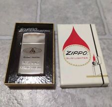 Vintage Zippo Slim Lighter Business Logo Brown Root Safety Award New In Box picture