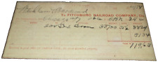 DECEMBER 1886 FITCHBURG RAILROAD FREIGHT RECEIPT picture