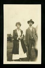 Real photo postcard RPPC Mr. Mrs. Morris family couple married photo Vintage picture