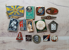 Vintage badges space, olympiad and other USSR 15 pcs Soviet picture