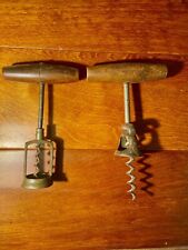 Antique Williamsons Rosewood Hndl & Other Brass/Rosewood Direct Pull Corkscrews picture