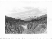 KEYSTONE CANYON Vintage FOUND PHOTO bw ALASKA Worthington Glacier in bg 012 18 D picture