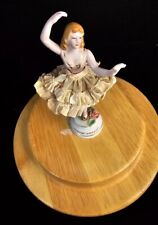 Vintage Porcelain Ballerina With Lace Skirt Figurine  JAPAN picture