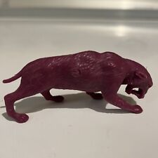 Marx Prehistoric Smilodon Sabre Toothed Tiger  Purple Plastic Toy Figure picture