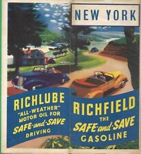 1938 RICHFIELD WHEELER OIL Road Map NEW YORK World's Fair Airports Rand McNally picture