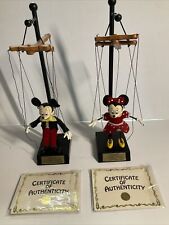 Disney Bob Baker Marionette Puppets Mickey and Minnie Mouse with Stand - Rare picture