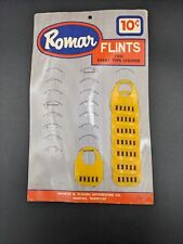 Vintage Romar Lighter Flints Store Display w/ 8 Packs Remaining RARE picture