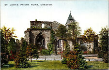Vtg St Johns Priory Ruins Chester Cheshire England UK Antique Postcard picture