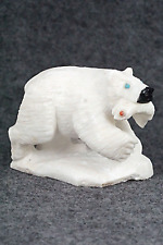 Polar Bear Zuni Fetish Carving - Derrick Kaamasee picture