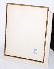 Vintage Carr Craft Brass Lined Wood Picture Frame White - Gold - New old stock picture
