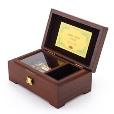 Sankyo30 Note Mechanism Music Box  Black Walnut Wood Gift For Birthday Christmas picture