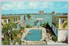 Postcard Clearwater Beach Florida Coral Resort Motel and Swimming Pool Area picture