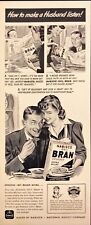 Nabisco Bran How To Make A Husband Listen Vintage Print Ad 1943 picture