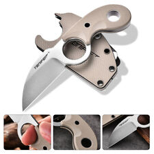 Mini Karambit Knife Fixed Blade Hunting Survival Camping Army 8Cr14MoV Steel G10 picture
