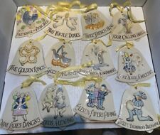 Vintage 12 Days Of Christmas Bell Shaped Ornaments - Complete Set picture