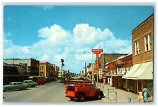 1957 Main Street Lower Rio Grande Classic Cars Of San Benito Texas TX Postcard picture