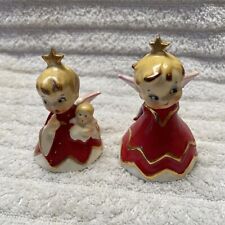 Vintage Holt Howard Angel Sisters Bells 1956 VERY RARE Christmas Set Of 2 READ picture