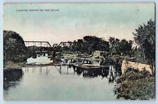 Austin Minnesota MN Postcard Looking North On The Cedar Bridge View 1913 Antique picture