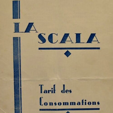 Original Vintage 1920s La Scala Restaurant Concert Dance Menu Paris France picture