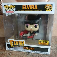 VAULTED Funko POP Deluxe 894 Elvira Mistress of The Dark On Couch - Box DAMAGED picture