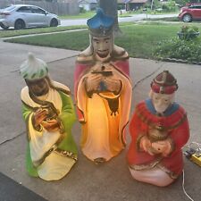 Empire Three Wise Men Christmas Nativity Blow Mold Set of 3 Full Size Vintage picture