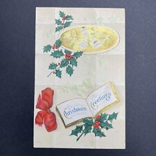 Antique 1915 Christmas Postcard Mitchell Ontario With WAR TAX Stamps V2359 picture