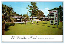 c1950s Chairs View, El Rancho Motel Walterboro South Carolina SC Postcard picture