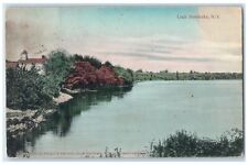 1909 Scenic View Loch Sheldrake Lake Trees New York NY Vintage Antique Postcard picture