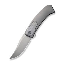 WE Shuddan Folding Knife Gray Ti Handle 20CV Trailing Point Plain Edge WE21015-4 picture