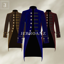 New Men's RENAISSANCE VELVET JACKET Tailcoat Gothic Steampunk Victorian Jacket picture