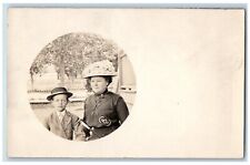 Mother And Son Postcard RPPC Photo Elizabeth Lord And Melvin Lord 1910 Antique picture